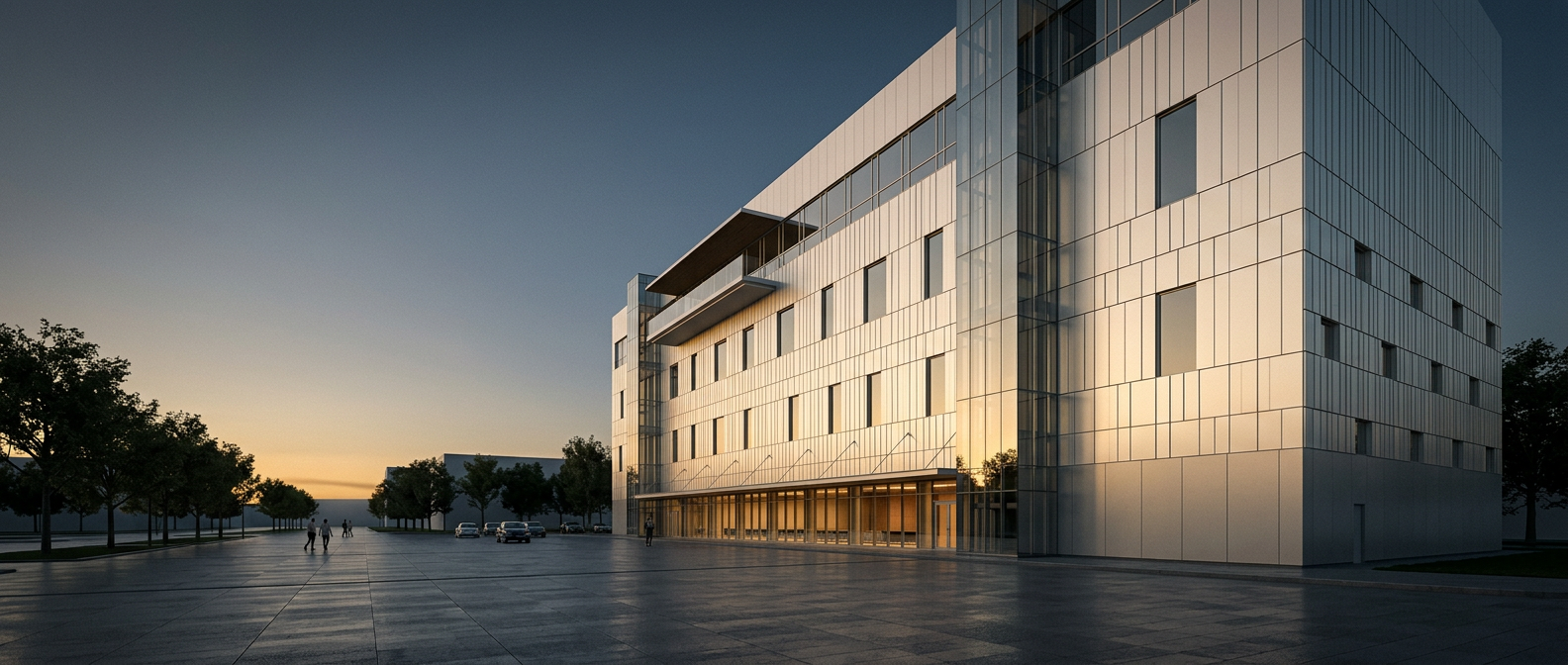Daugavpils development quarter at dusk